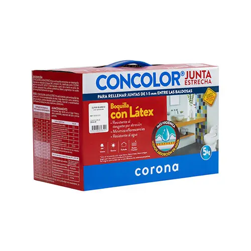 Caja de Cemento Blanco para juntas CONCOLOR CORONA de 5Kg 