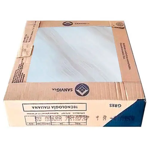 Ceramic stoneware marble floor tile with two veins (400 × 400 × 8 mm)