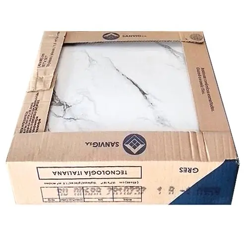 [SV-0068AC] Marble Beige Beta Glossy Ceramic Floor Tile (400x400x8mm)